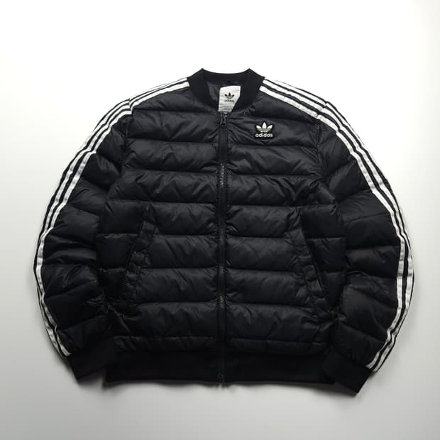 아디다스 슈퍼스타 트레포일 경량 다운 패딩 (S)