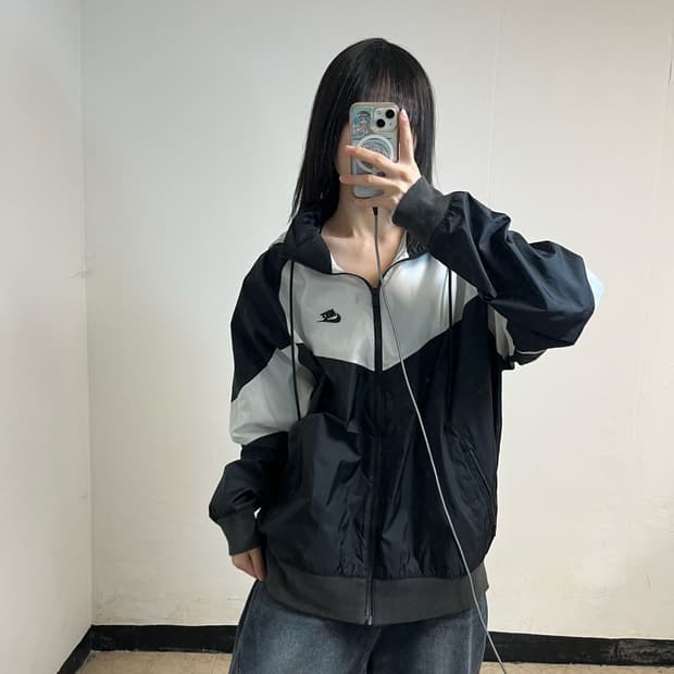Nike Black White Windrunner Jacket