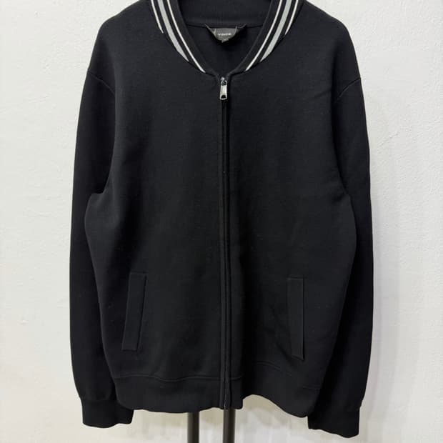 정품) VINCE 빈스 블랙 집업 S