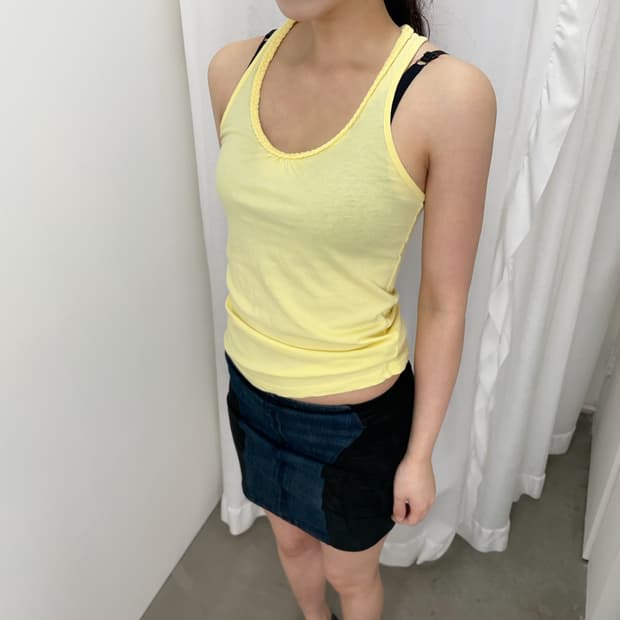 vintage 레몬 옐로우 망고나시