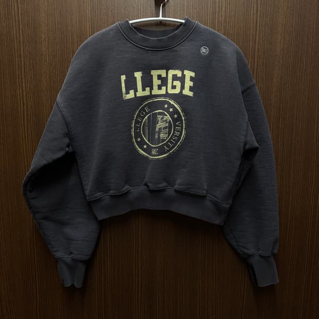 렉토 크롭 맨투맨 