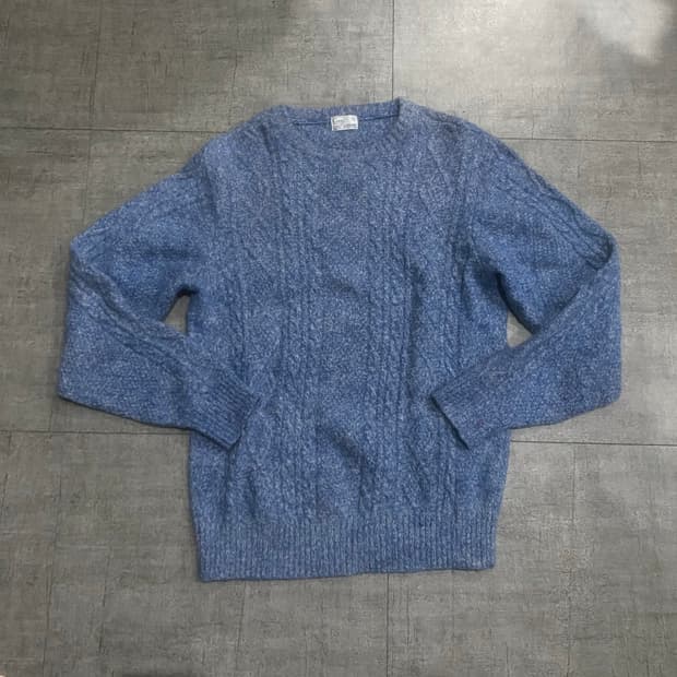 일본빈티지 Coen 올드스쿨아메카지 혁오풍 라운드넥 니트스웨터