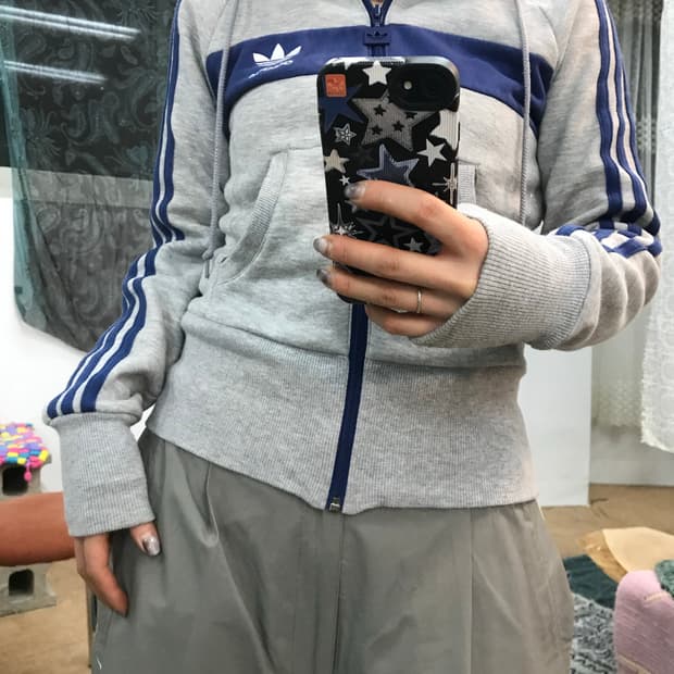 아디다스 여성 유로파 배색 기모 후드집업 