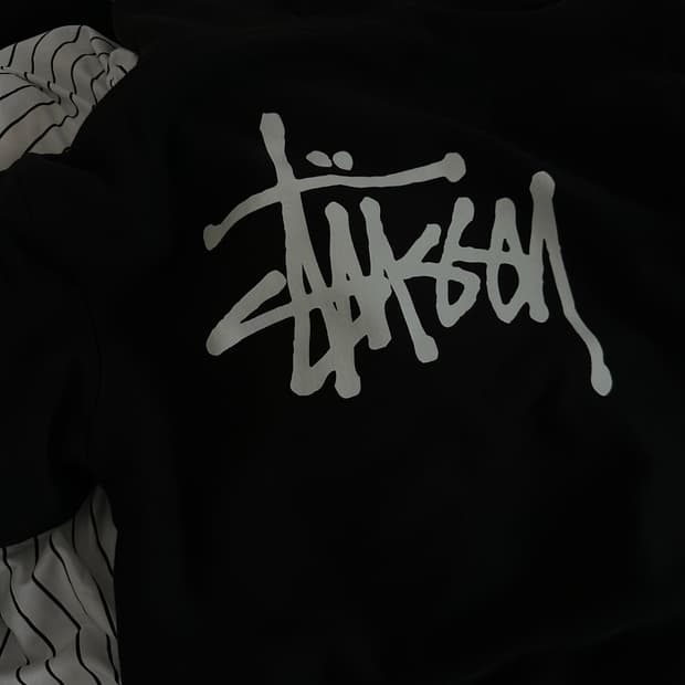 베이직 스투시 후드 블랙/s