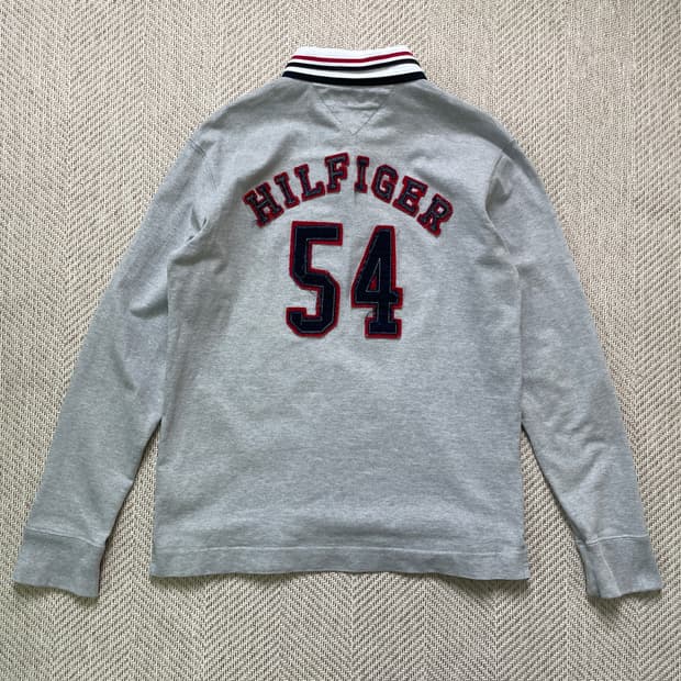 Tommy 타미힐피거 54 럭비 카라 아이비 긴팔티셔츠 