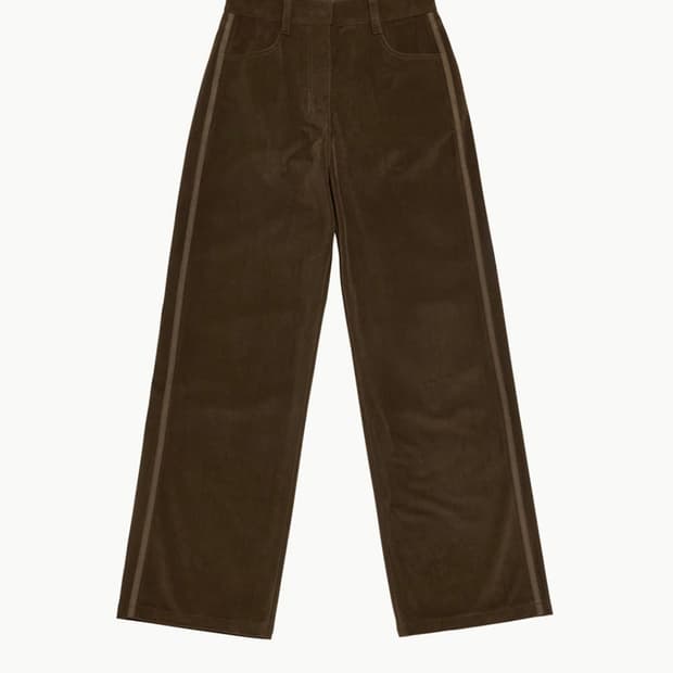 아모멘토 벨벳 스트레이트 팬츠