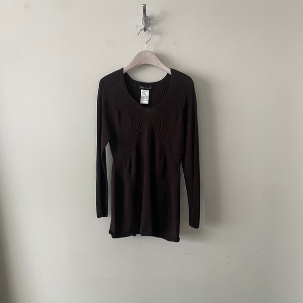 HIROKO KOSHINO rayon knit top