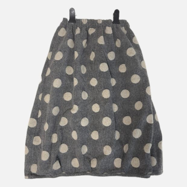 도트 롱스커트 그레이