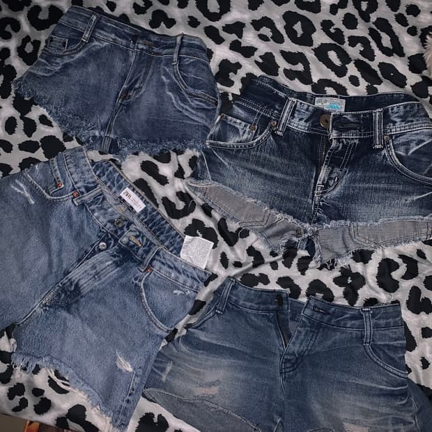 갸루 데님 숏팬츠 일괄 y2k