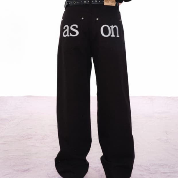 애즈온 SMOG WIDE PANTS / BLACK