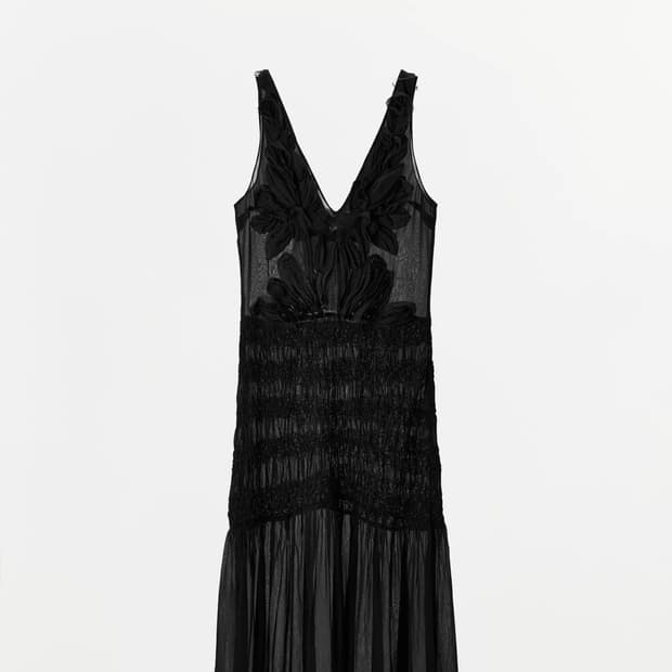 세미 시스루 원피스