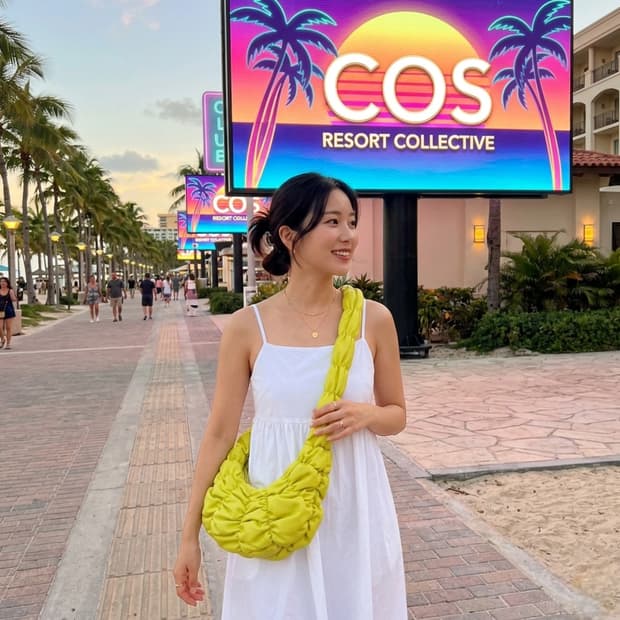 COS 옐로우 리플크로스