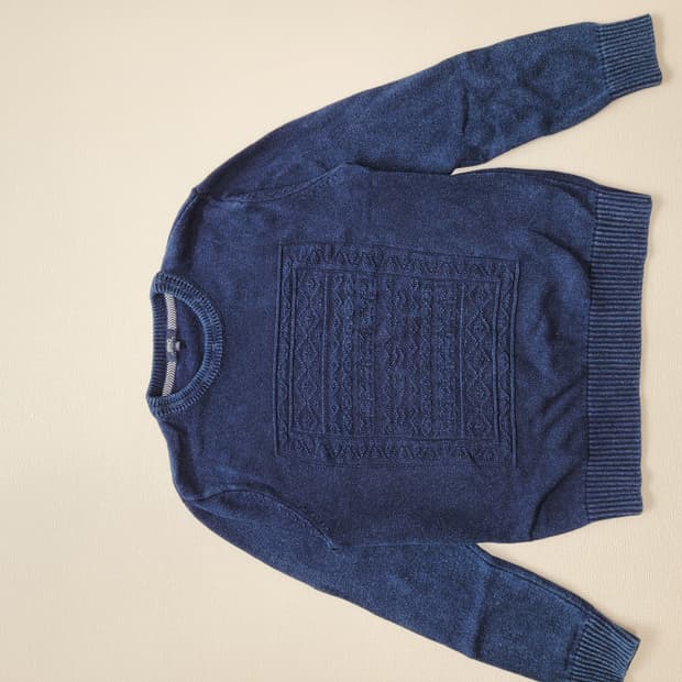 스파오 SPAO 남자 워싱 니트 105 인디고