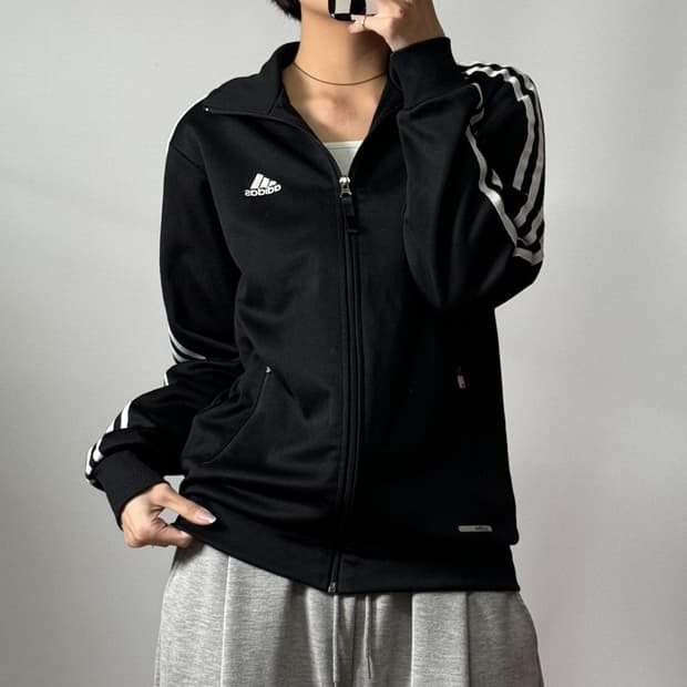 아디다스 로고 트랙탑 져지 블랙 100 [122405]