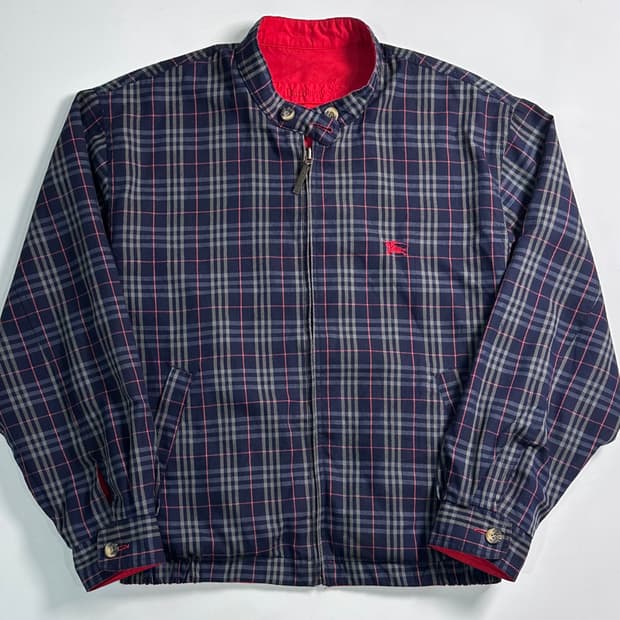 버버리 베이지 블루종 자켓 