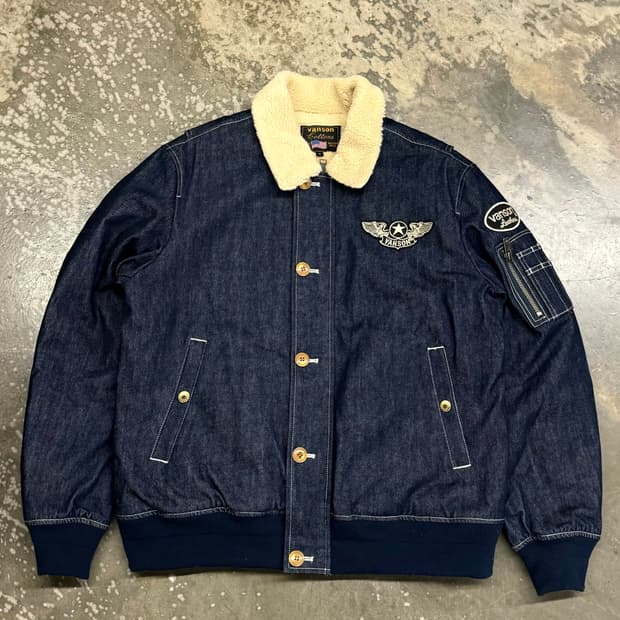 밴슨 데님 무스탕 XL