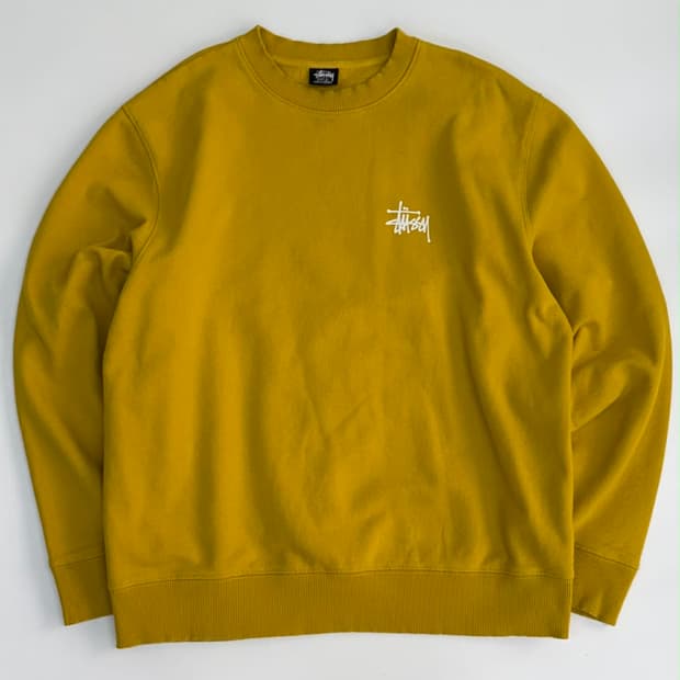 [L] 스투시 베이직 로고 맨투맨 스웻셔츠