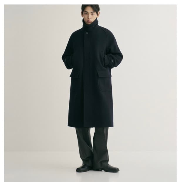 어나더오피스 24aw 보이저 볼드 발마칸 코트 블랙 새상품