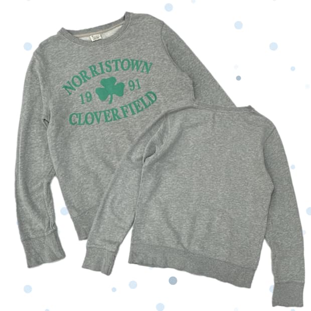 재팬 빈티지 네잎클로버 챔피온 프린팅 맨투맨 그런지 아메카지 