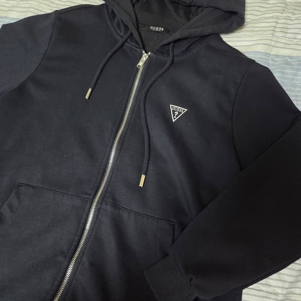 게스 베이직 후드집업
