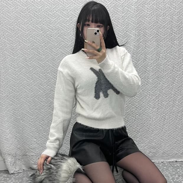 에이이에이이 AEAE 플래쉬드 앙고라 울 니트 스웨터 90 C09895