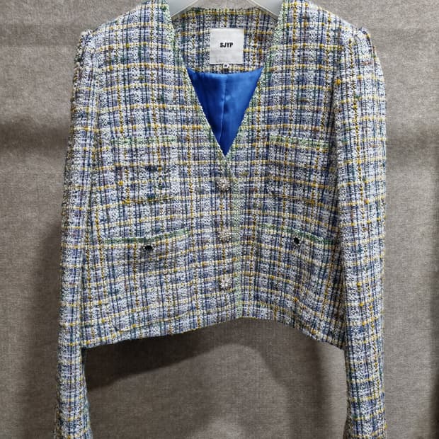 여성 66size SJYP 트위드 자켓