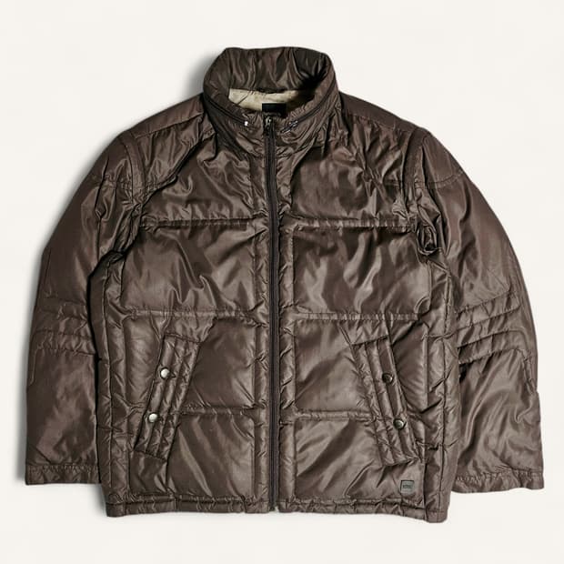 [50(XL)][휴고보스] 올드 리얼다운 COBO-N 숏 푸퍼 다크브라운