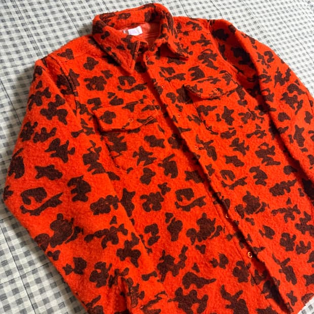 (M) ERL 이알엘 레오파드 울 셔츠