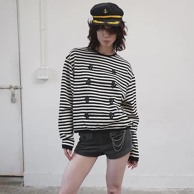 데어드 Frog Stripe Sweatshirt