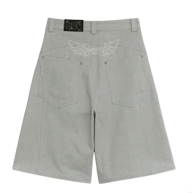 (구매) 허그유어스킨 버뮤다 엔젤 윙 팬츠 (그레이)