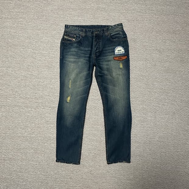 DIESEL italy made patchwork denim jeans
