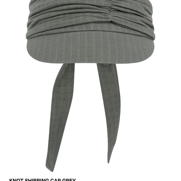 코이세이오 KNOT SHIRRING CAP GREY
