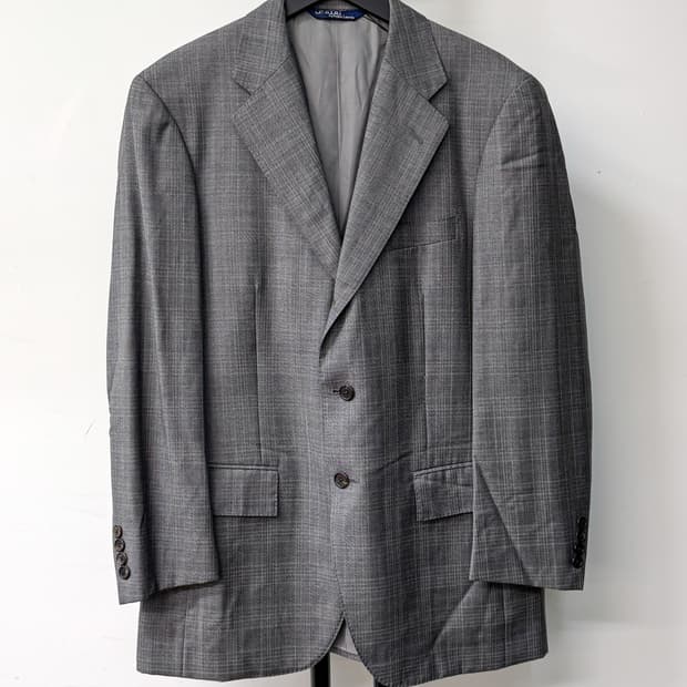 폴로랄프로렌 3 버튼 모던 체크 울 블레이저