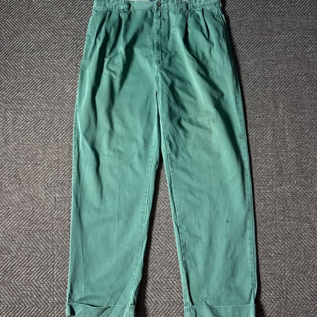 (36) 90s 폴로 랄프로렌 HAMMOND 더블 플리츠 치노 팬츠