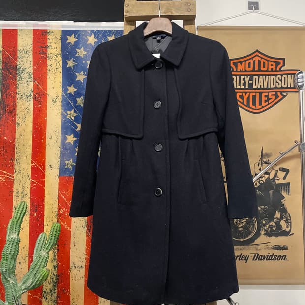 브룩스 브라더스 우먼 울 셔링 디테일 클래식 코트 N216