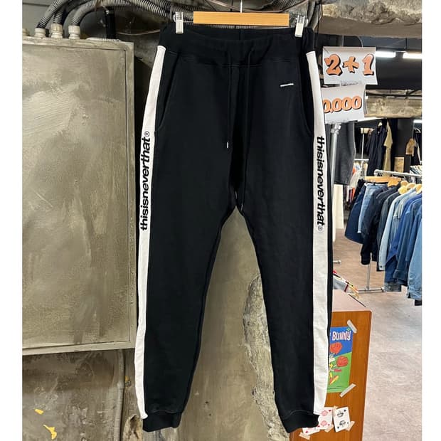 디스이즈네버댓 기모 스웻 조거 팬츠 블랙 S #csz4114