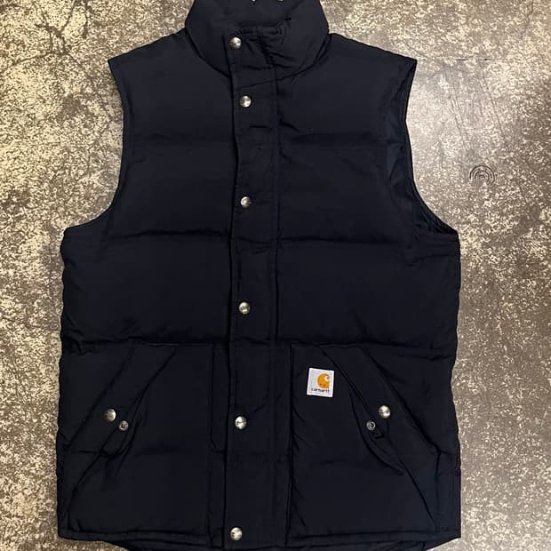 칼하트 블랙 패딩 조끼