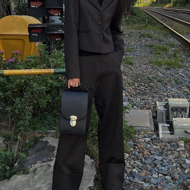 트리밍버드 헤링본 셋업 자켓+바지(M)