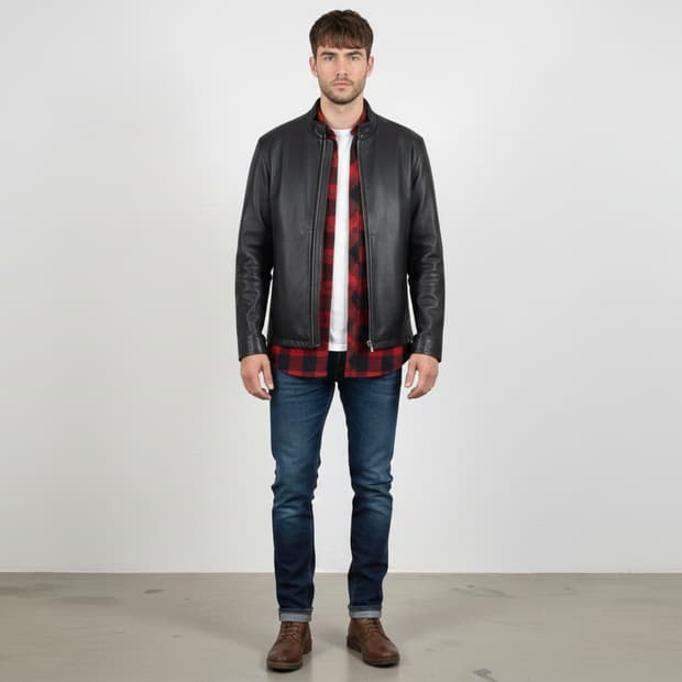 BANANA REPUBLIC 프리미엄 천연 양가죽 싱글 라이더 자켓
