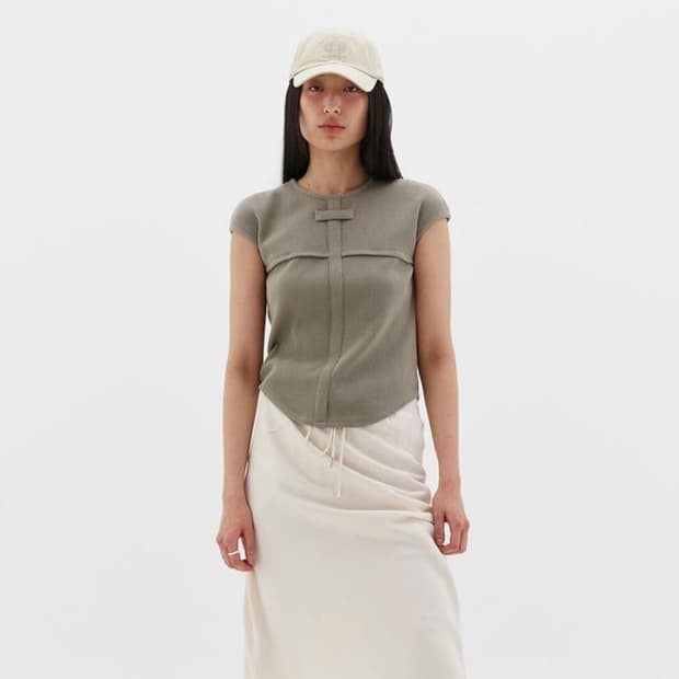  FRONT PATCH T-SHIRT - KHAKI