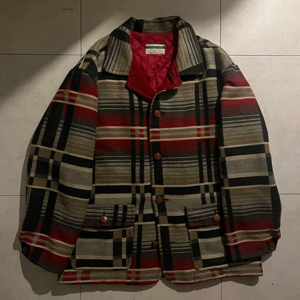 베네통 Benetton Made in italy 울 블렌드 코트 xl