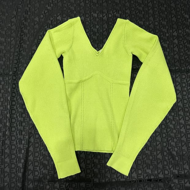 8 BY YOOX 골지 벌룬 브이넥 니트