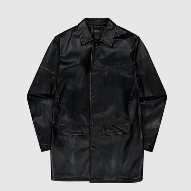 엑슬림 ep8 01 레더 자켓 코트 블랙 s사이즈