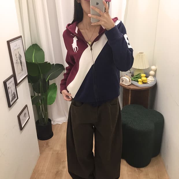 여성 폴로 빅포니 후드집업 95