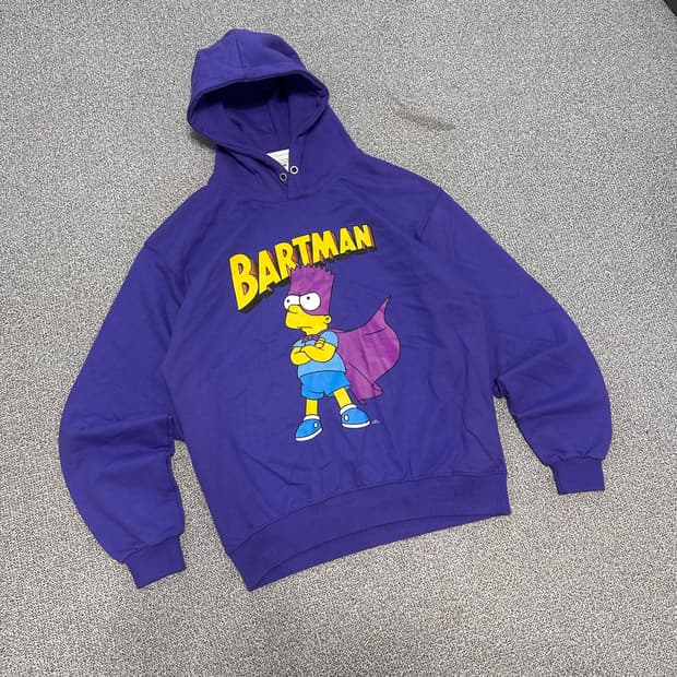심슨 바트맨 보라 후드티
