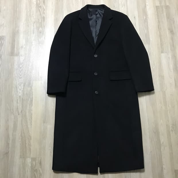 [미착용] 무신사 스탠다드 대디 숄더 싱글 코트 L 블랙