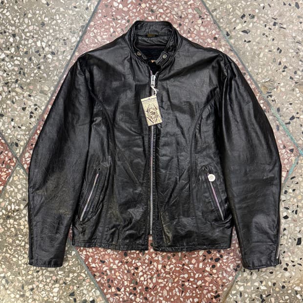 90s Sears 싱글 레더자켓 (42)