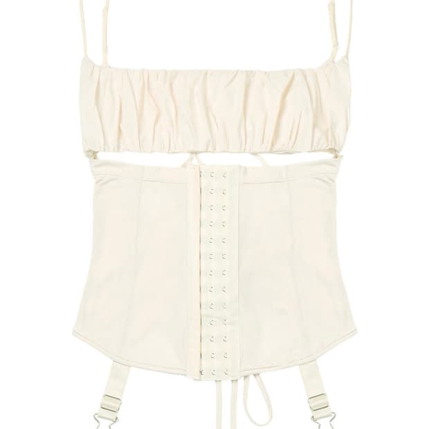 본네 bonnae lace up corset 레이스업 코르셋 아이보리