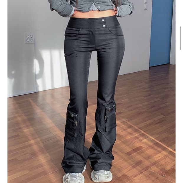 히프나틱 헤디프 로우 카고 부츠컷 팬츠 