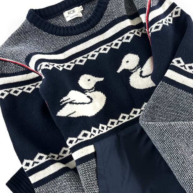 톰브라운 X 코에 덕 믹스 스웨터